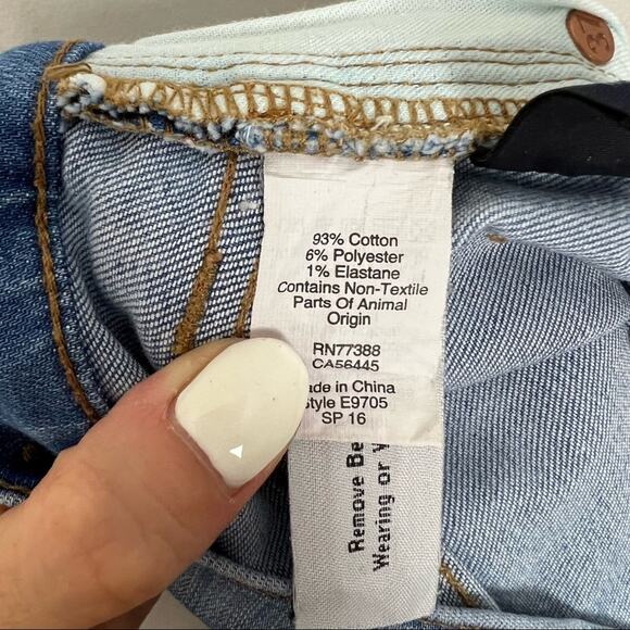 Madewell 9" High Riser Skinny Skinny Jeans Light Wash Light Distressing sz 25 - Picture 9 of 12